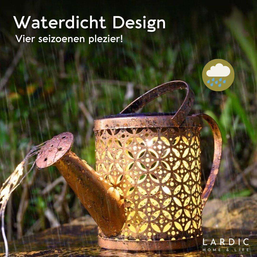 Lardic® Solar Watering Can Garden Lamp with Ground Spike