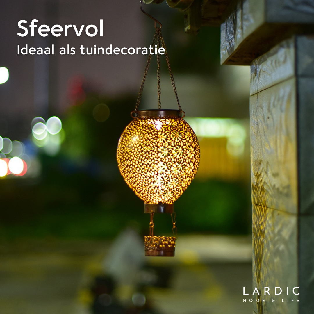 Lardic Solar Hanging Garden Lamp - Oriental Motifs