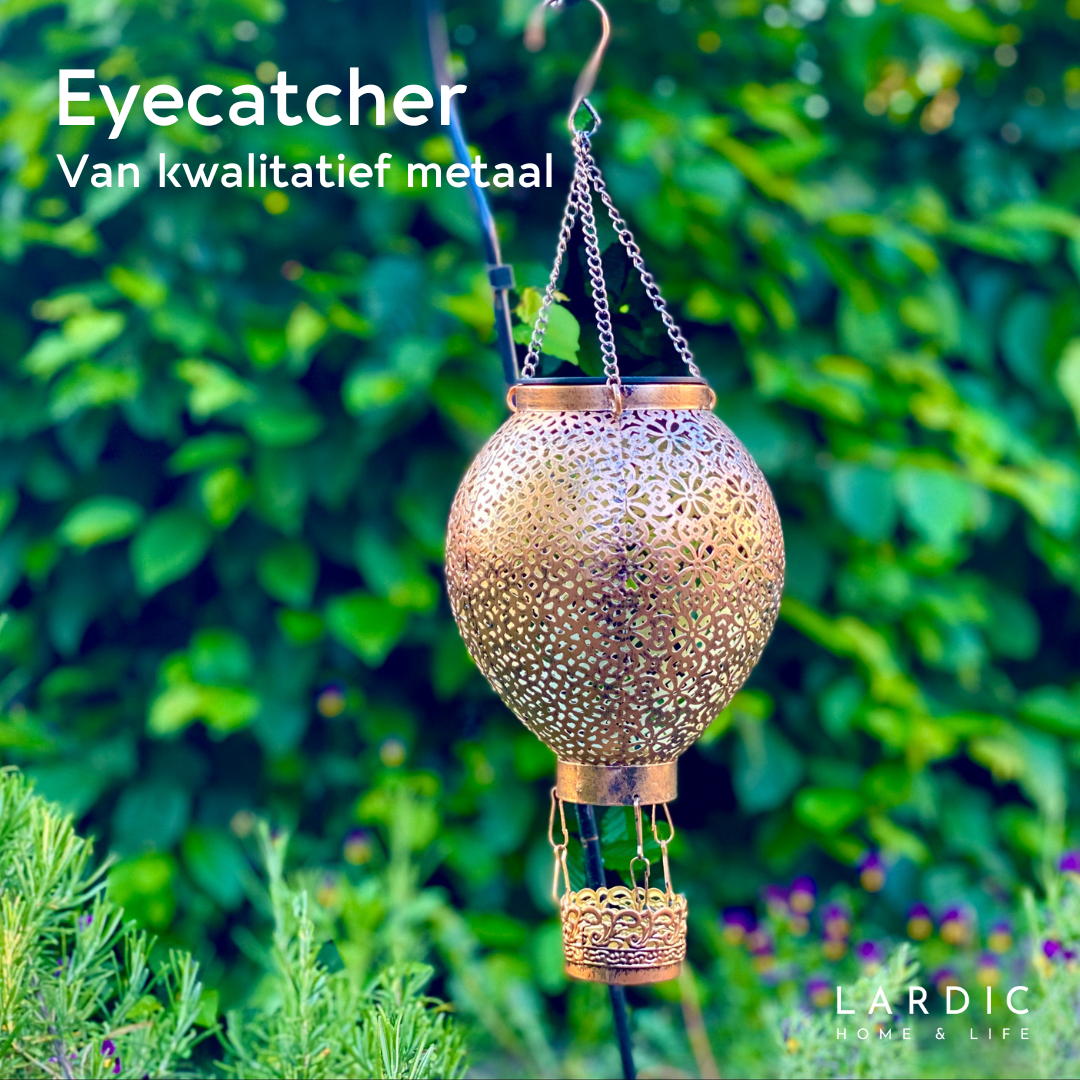 Lardic Solar Hanging Garden Lamp - Oriental Motifs