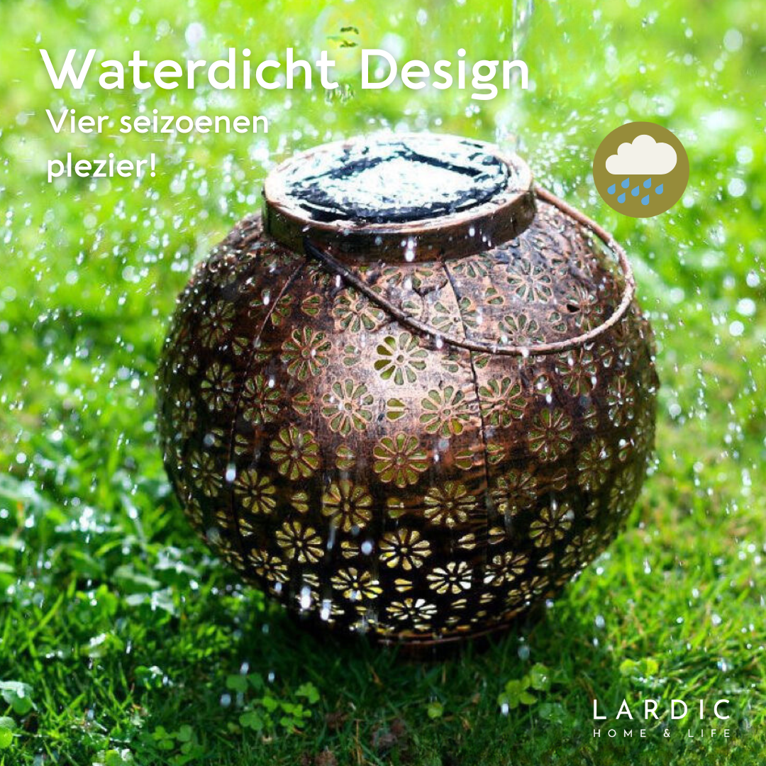 Lardic Solar Garden Lamp – Bronze colored metal - Floral motifs