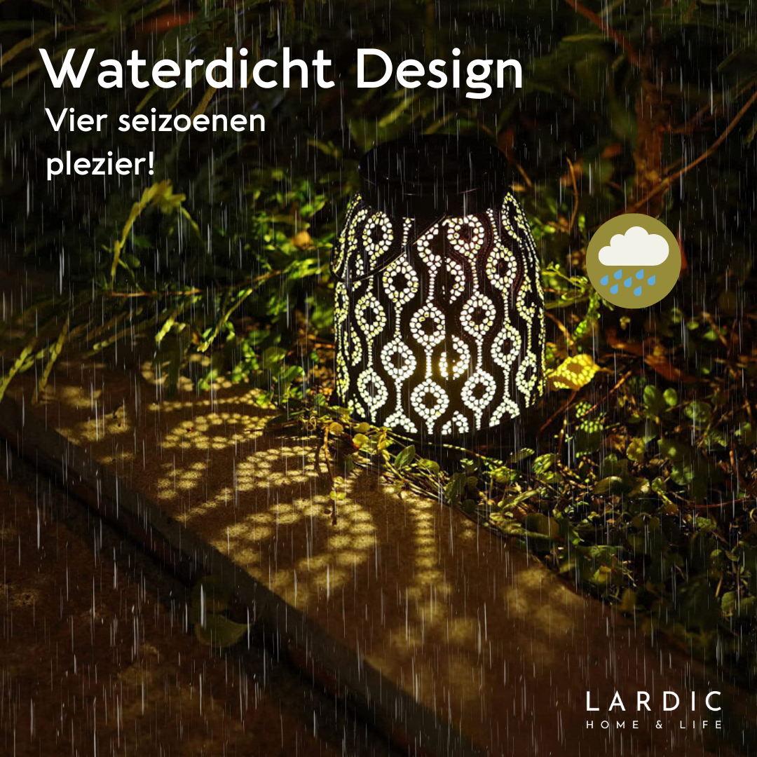 Lardic® Solar Garden Lamp on solar energy - Table lamp Black