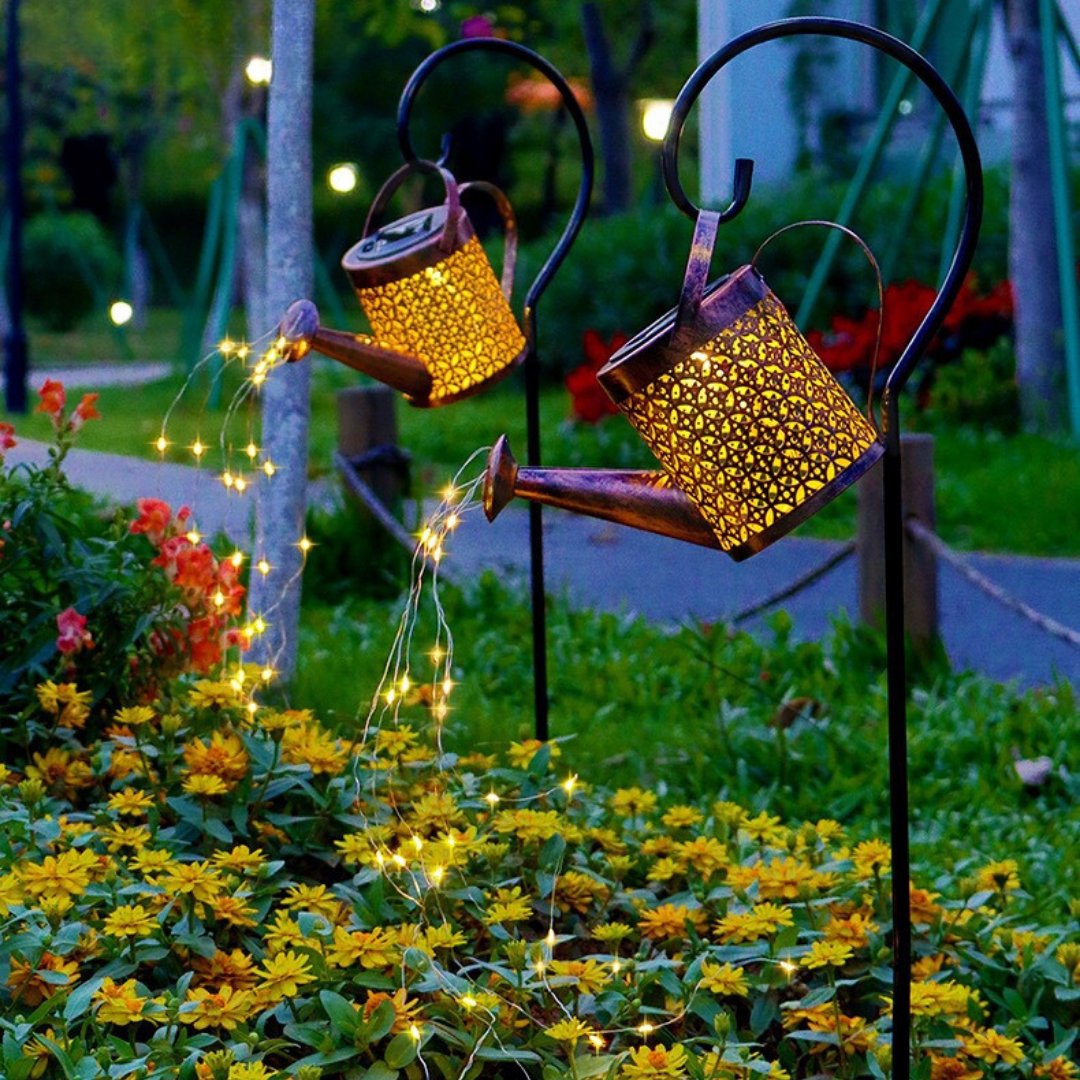 Lardic® Solar Watering Can Garden Lamp with Ground Spike
