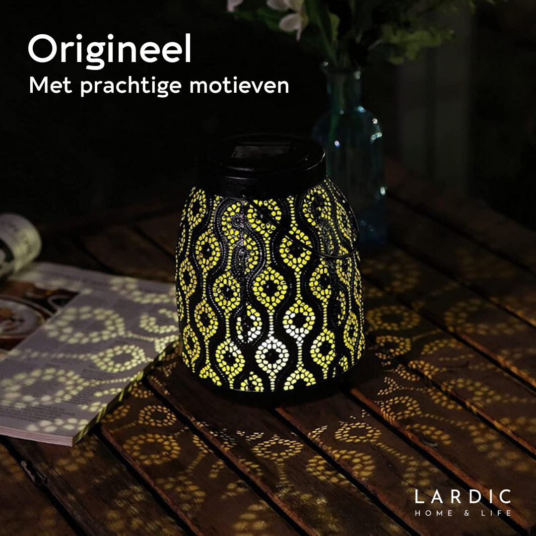 Lardic® Solar Garden Lamp on solar energy - Table lamp Black