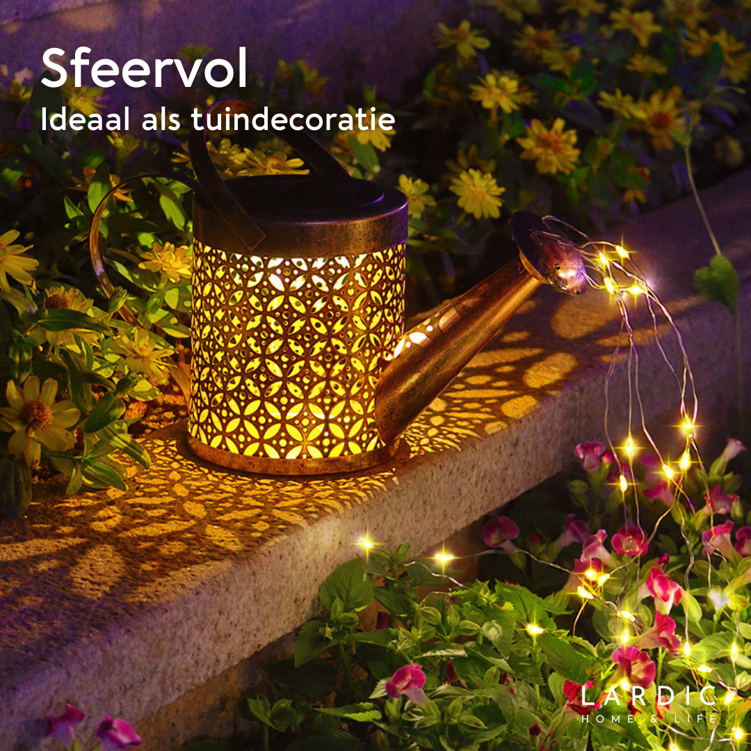 Lardic® Solar Watering Can Garden Lamp with Ground Spike