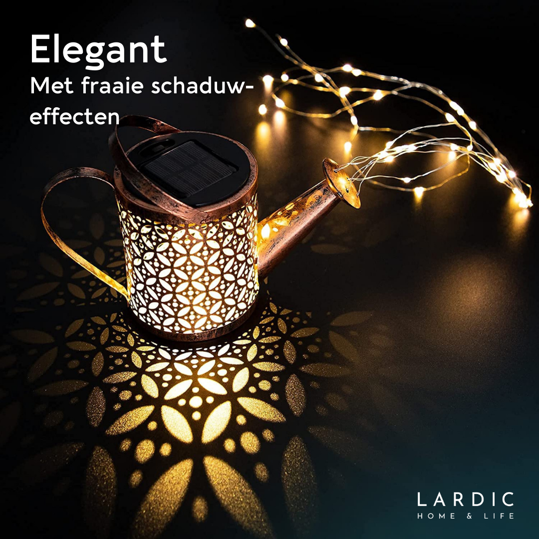 Lardic® Solar Watering Can Garden Lamp with Ground Spike