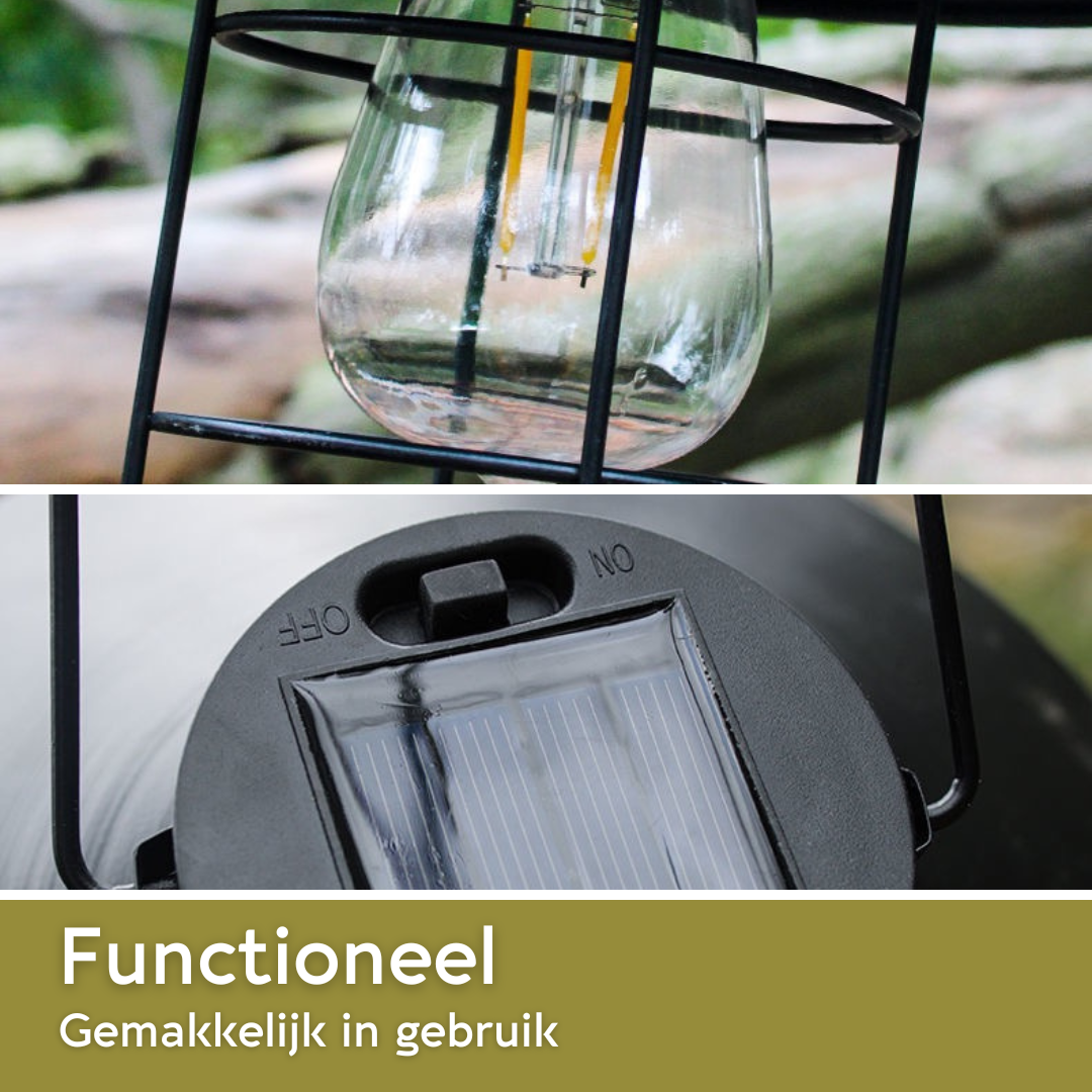 Lardic Solar Garden Lamp - Wall Lamp Black