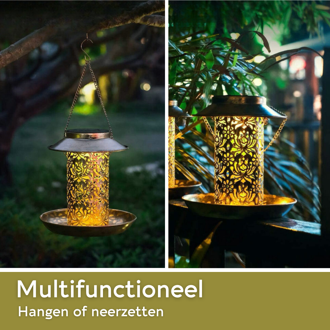 Lardic Solar Garden Light on Solar Energy - with Bird Feeder