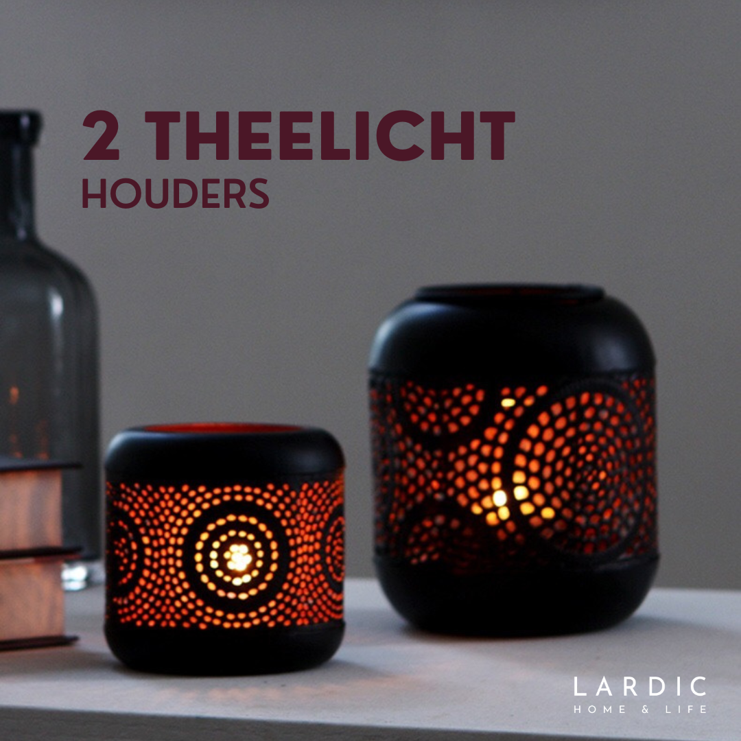 Lardic® Candle Holder - Tea Light Holder - Tea Light Holder - Set of 2