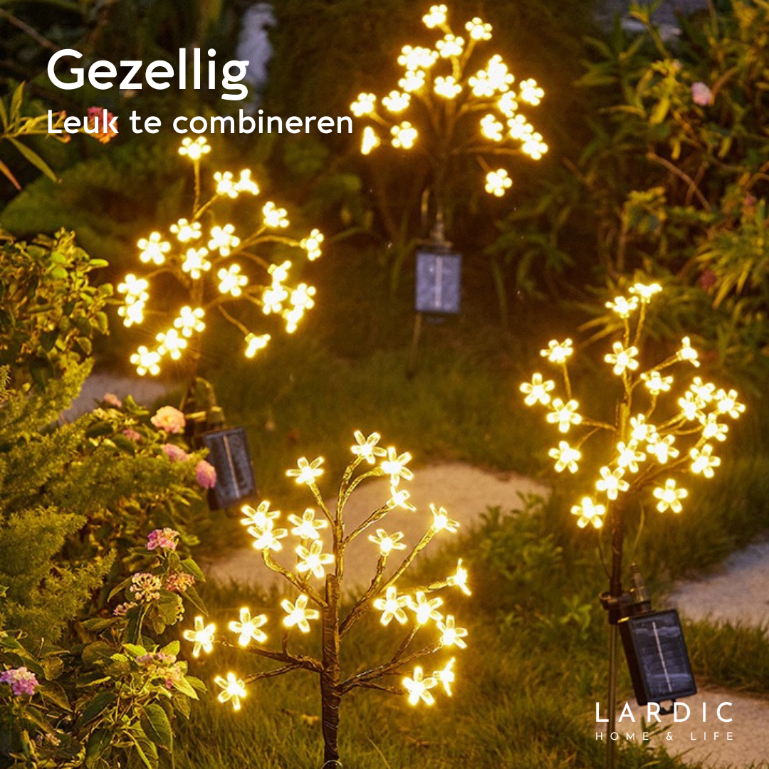 Lardic® Solar Garden Lamp with Ground Spike – Garden Lighting - Flowers
