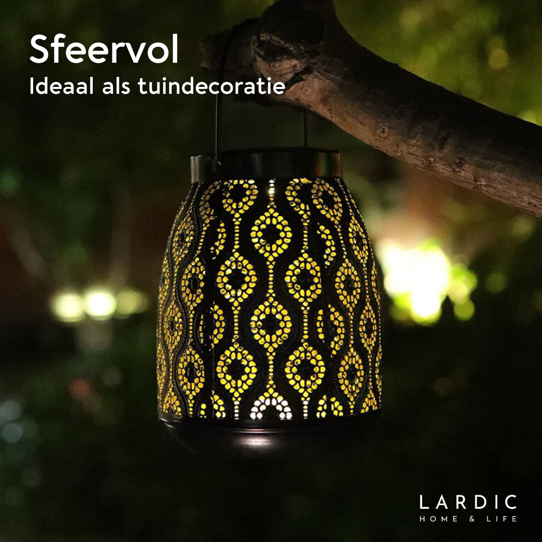 Lardic® Solar Garden Lamp on solar energy - Table lamp Black