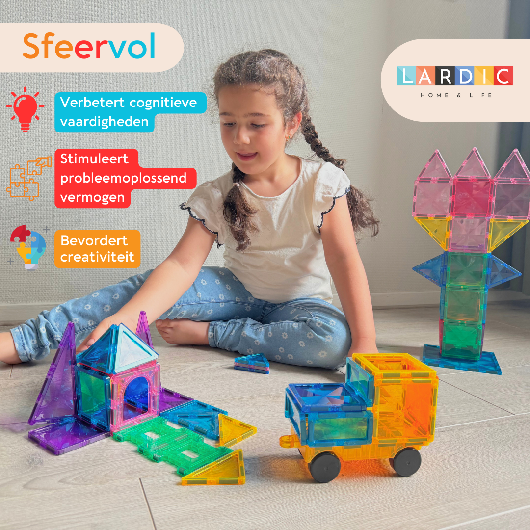 Lardic® Magnetic Toys – Magnetic Tiles - 40 pieces
