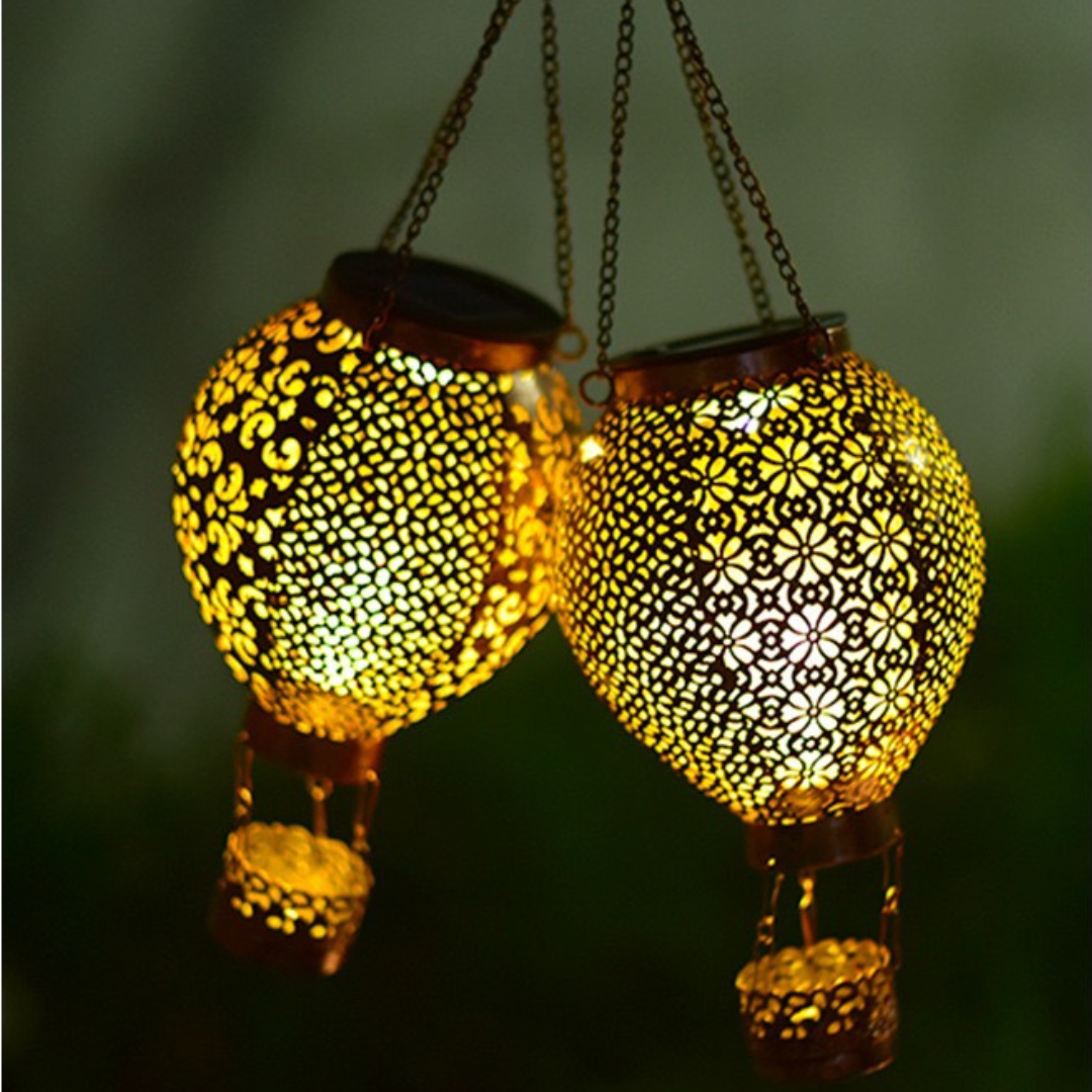 Lardic Solar Hanging Garden Lamp - Oriental Motifs