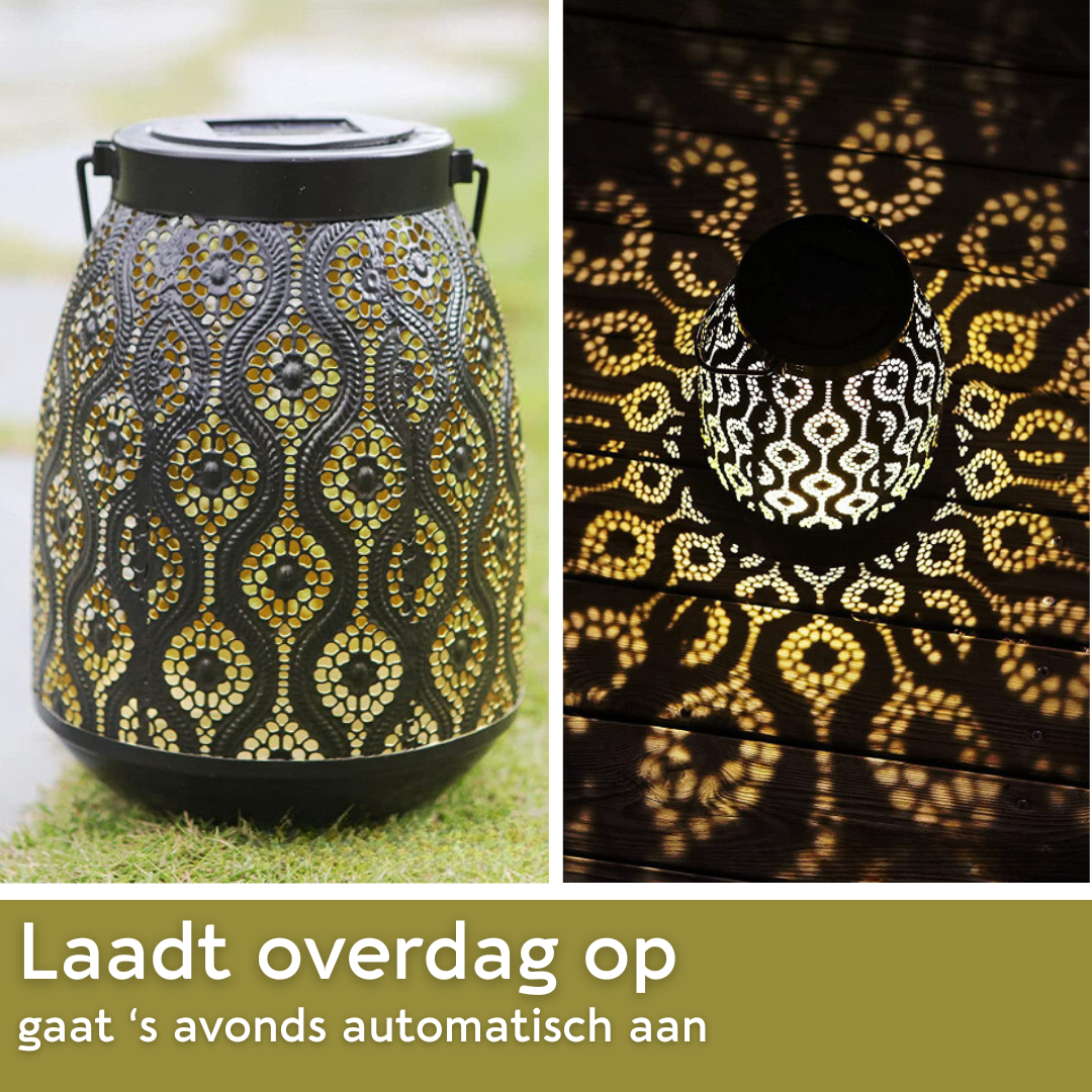 Lardic® Solar Garden Lamp on solar energy - Table lamp Black