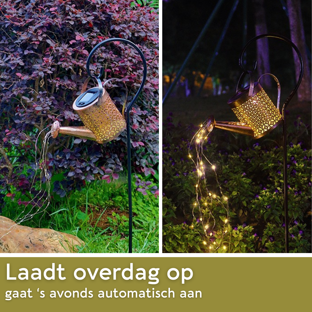 Lardic® Solar Watering Can Garden Lamp with Ground Spike