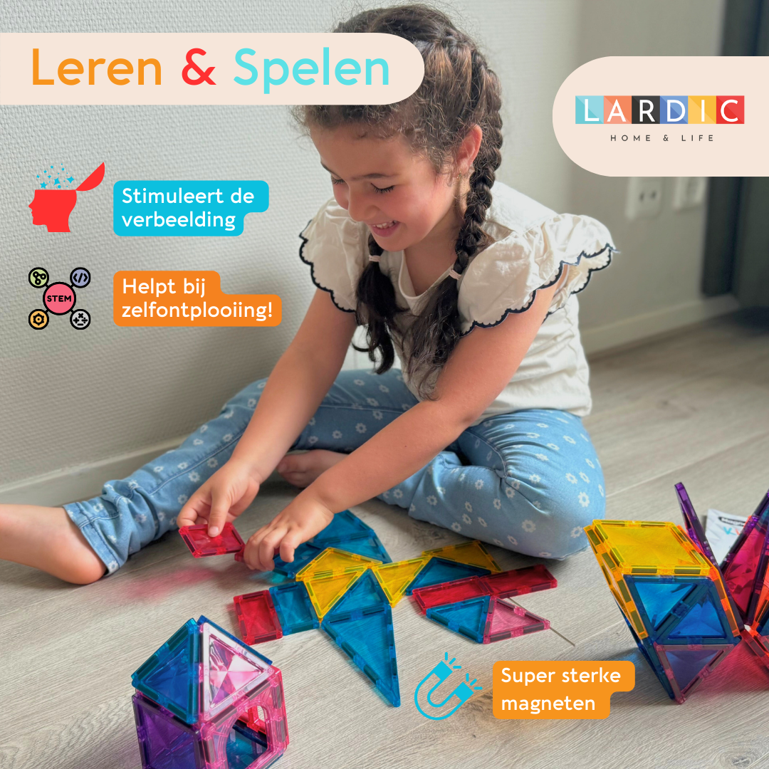 Lardic® Magnetic Toys – Magnetic Tiles - 40 pieces