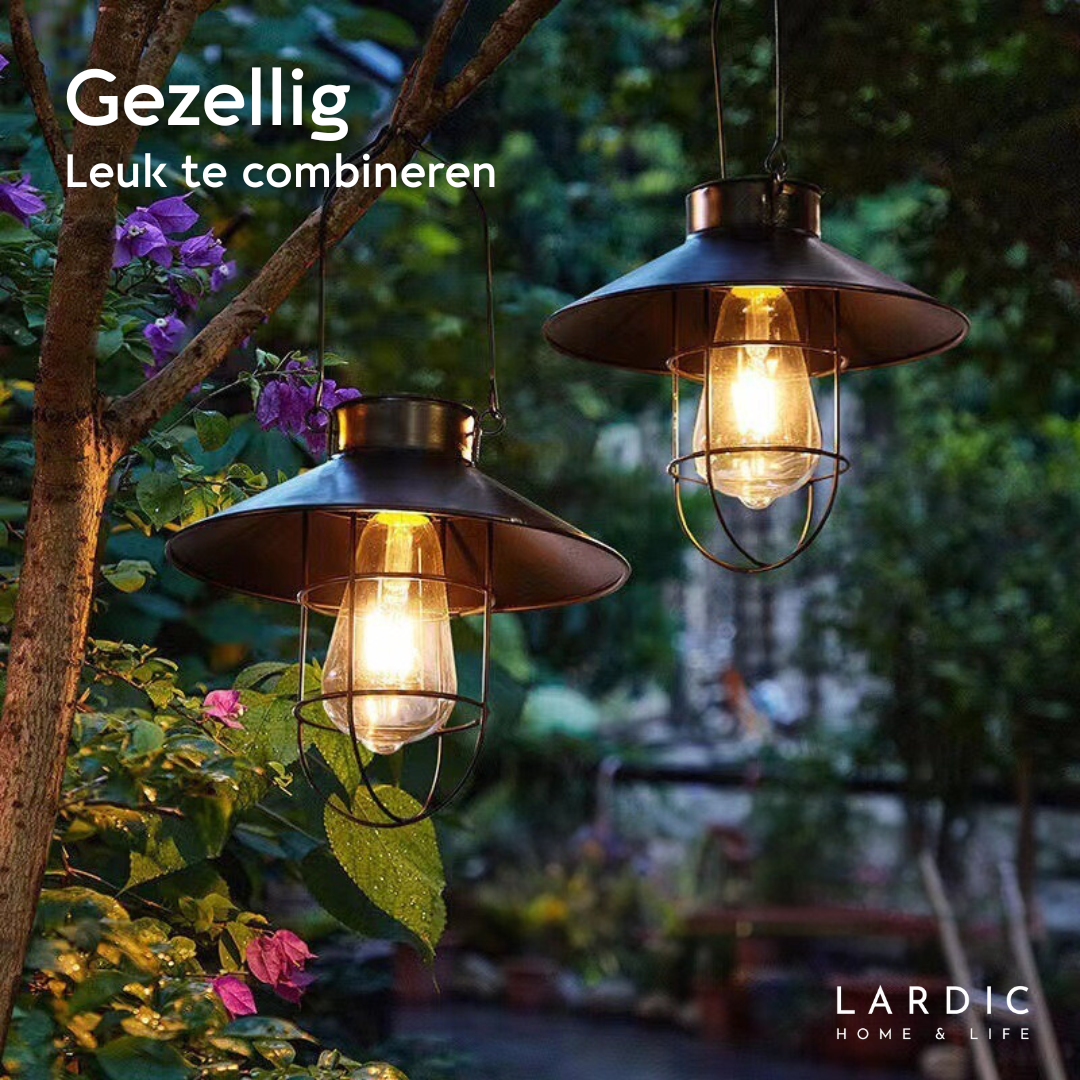 Lardic Solar Garden Lamp - Wall Lamp Black