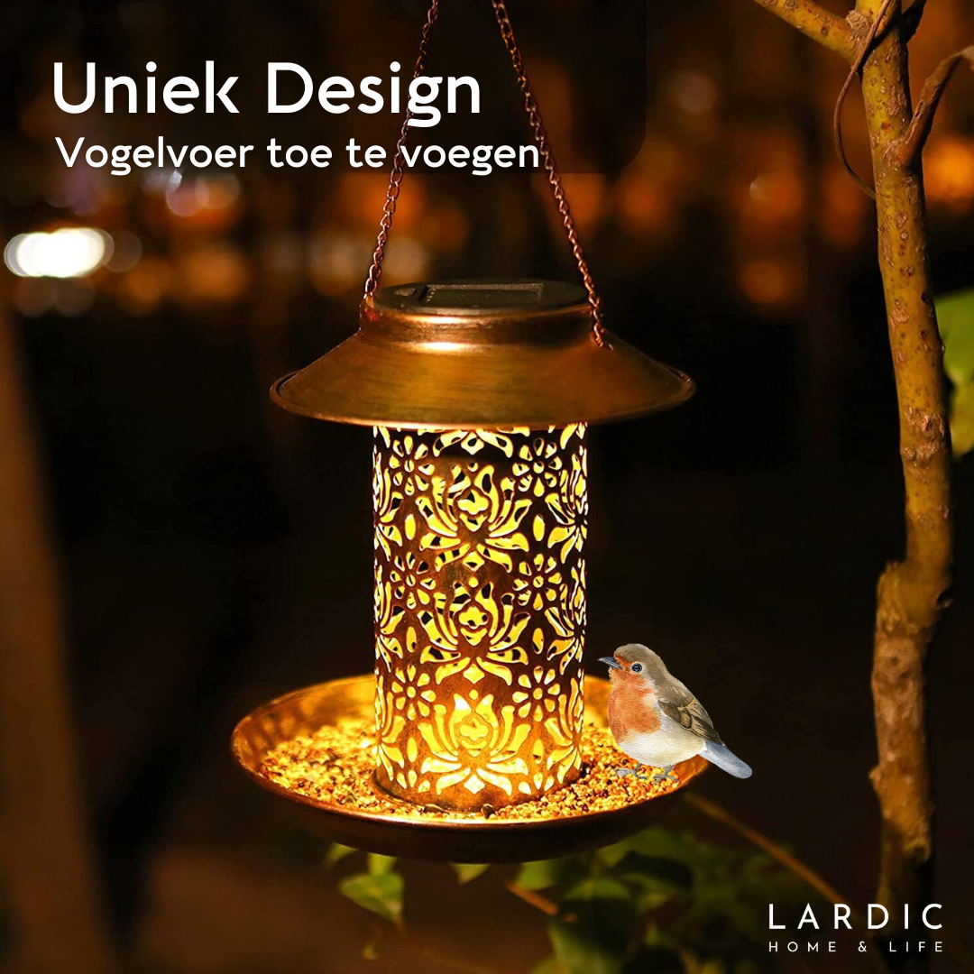 Lardic Solar Garden Light on Solar Energy - with Bird Feeder