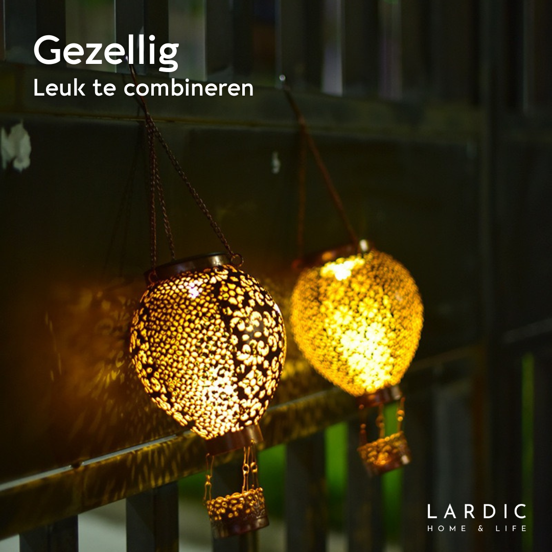 Lardic Solar Hanging Garden Lamp - Oriental Motifs