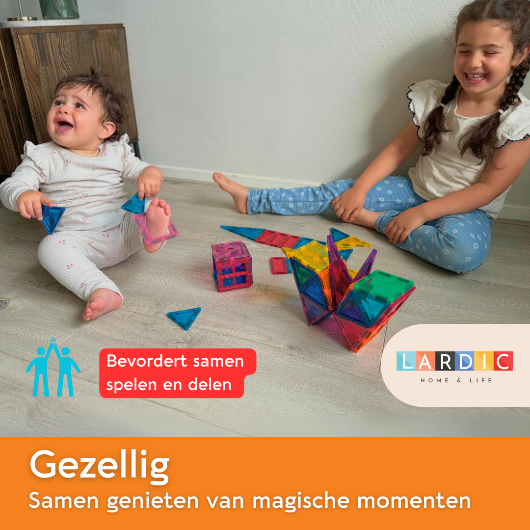 Lardic® Magnetisch Speelgoed – Magnetische Fliesen – 100 Stück