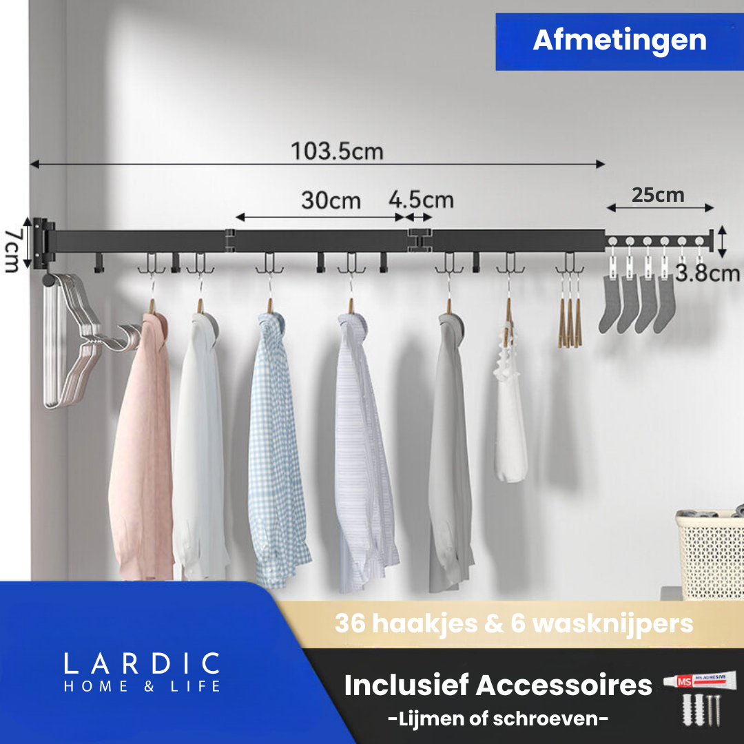 Lardic® Drying rack - Clothes rack - Rotary clothes dryer