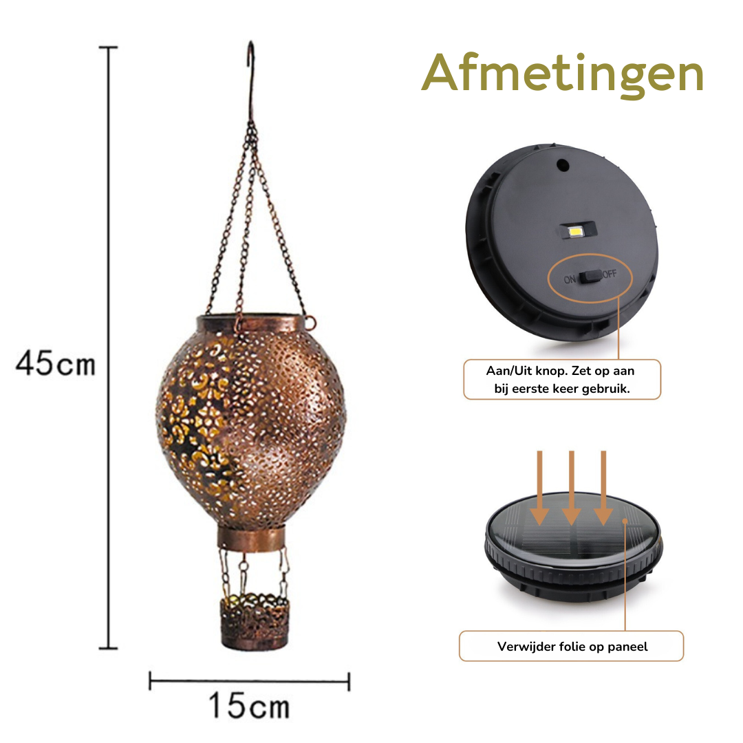 Lardic Solar Hanging Garden Lamp - Oriental Motifs