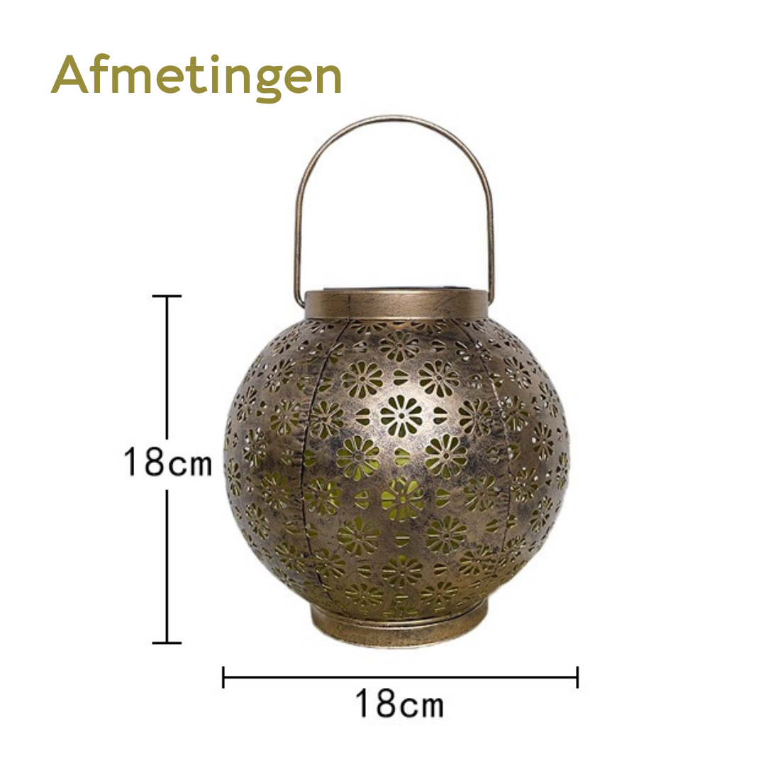 Lardic Solar Garden Lamp – Bronze colored metal - Floral motifs