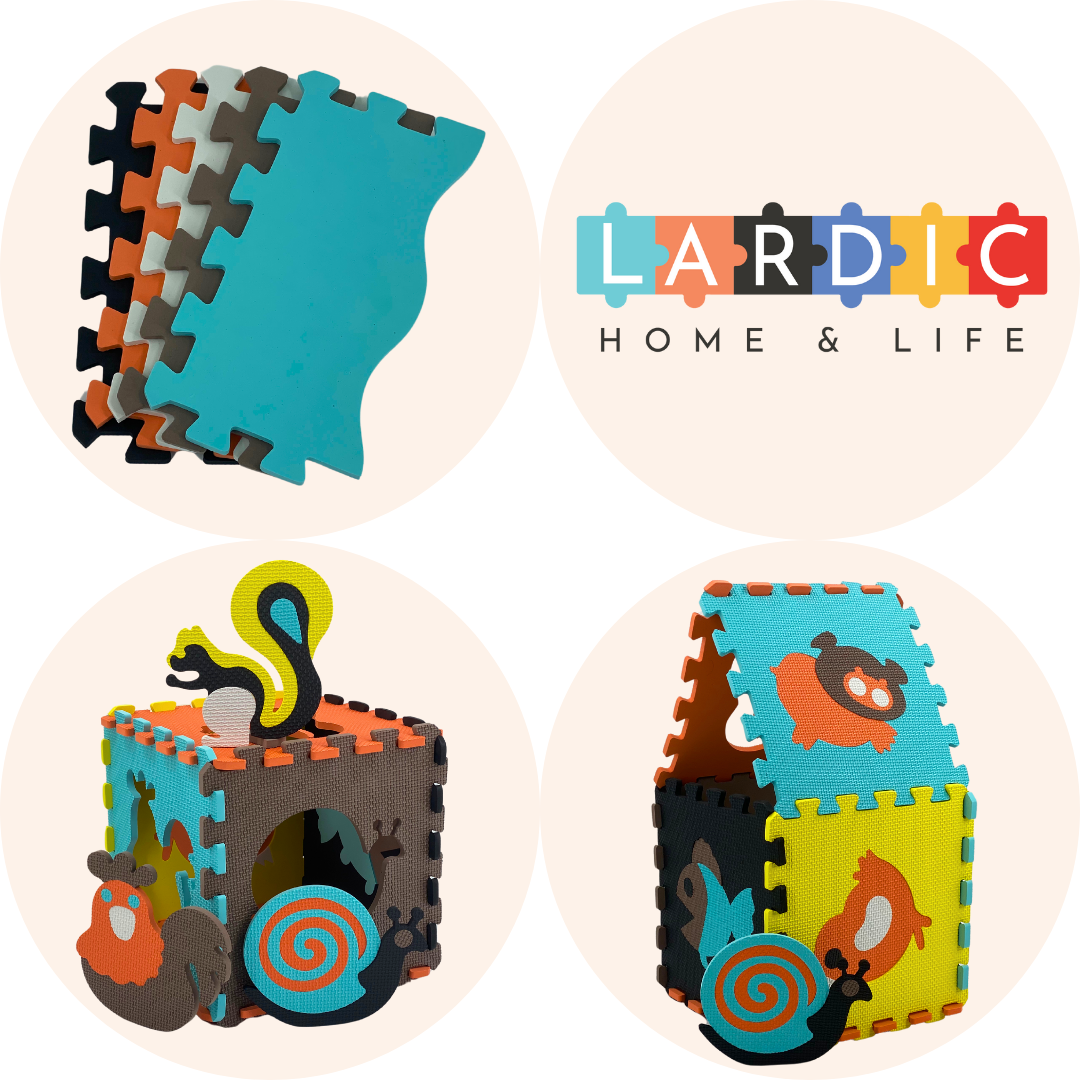 Lardic Speelmat - Babygym – Puzzelmat - 150 x 150 cm - Inclusief Opbergtas - 3+ jaar