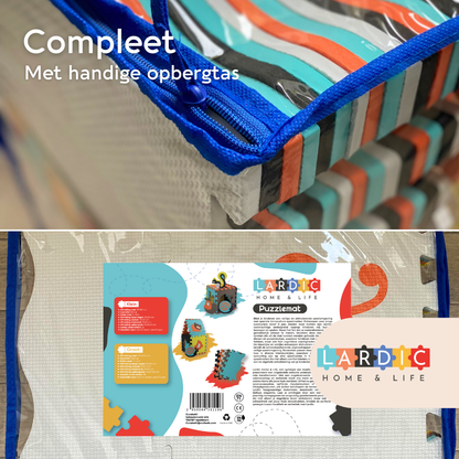 Lardic Speelmat - Babygym – Puzzelmat - 150 x 150 cm - Inclusief Opbergtas - 3+ jaar