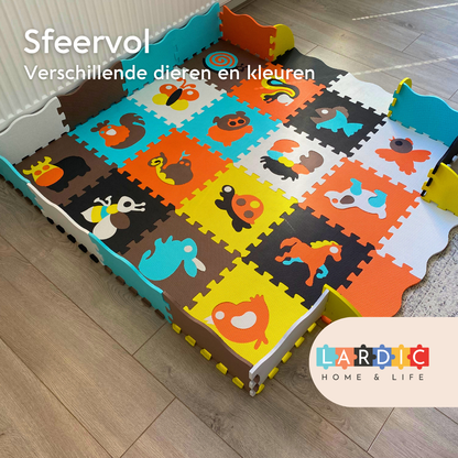 Lardic Speelmat - Babygym – Puzzelmat - 150 x 150 cm - Inclusief Opbergtas - 3+ jaar