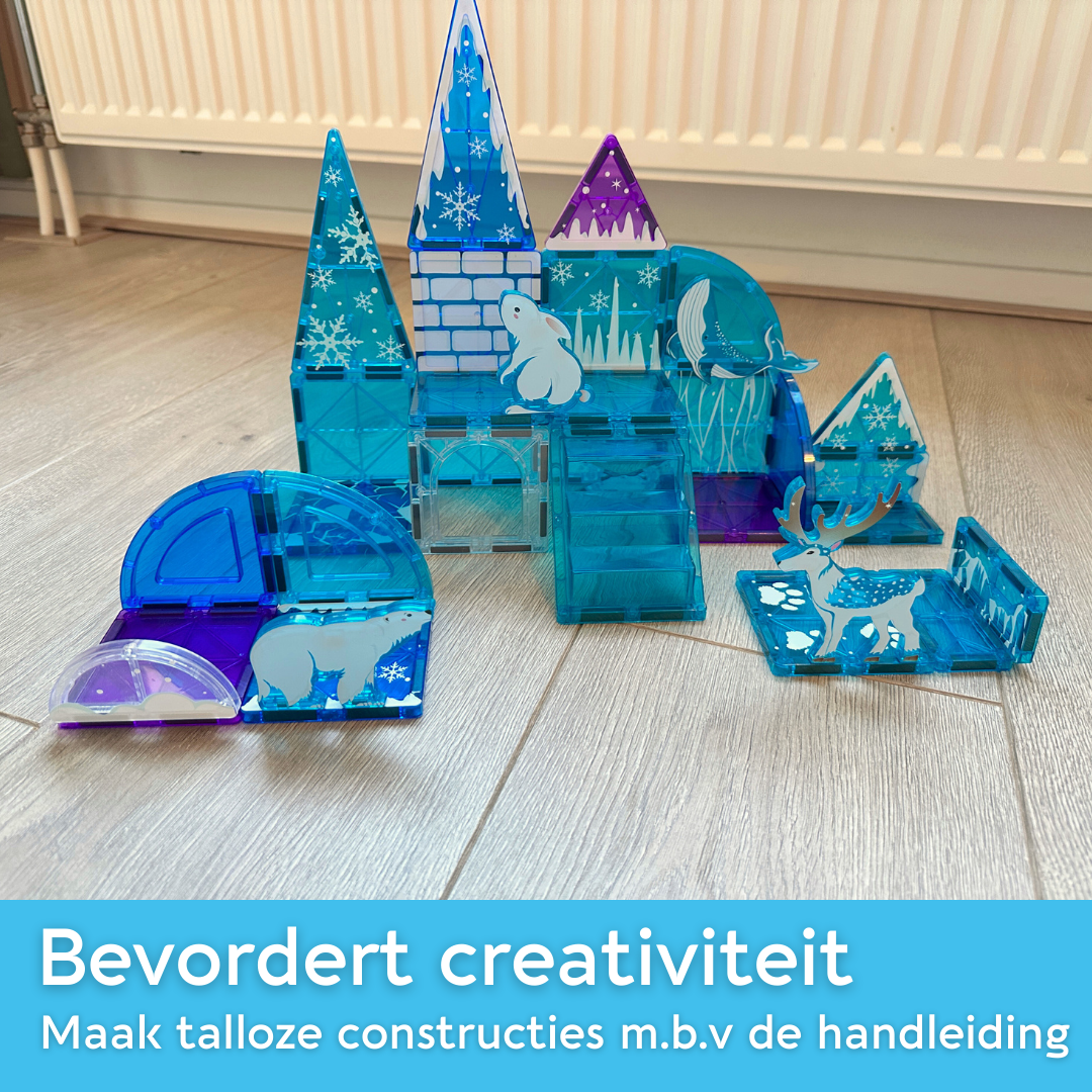 Lardic - Magnetisch Speelgoed Frozen Ice Set - Magnetic Tiles - Bouwspeelgoed - Bouwblokken - Magneten Speelgoed - Magnetische Tegels - Magna - Bouwstenen - Montessori Speelgoed - Educatief Constructie Speelgoed