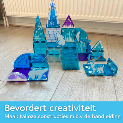 Lardic - Magnetisch Speelgoed Frozen Ice Set - Magnetic Tiles - Bouwspeelgoed - Bouwblokken - Magneten Speelgoed - Magnetische Tegels - Magna - Bouwstenen - Montessori Speelgoed - Educatief Constructie Speelgoed