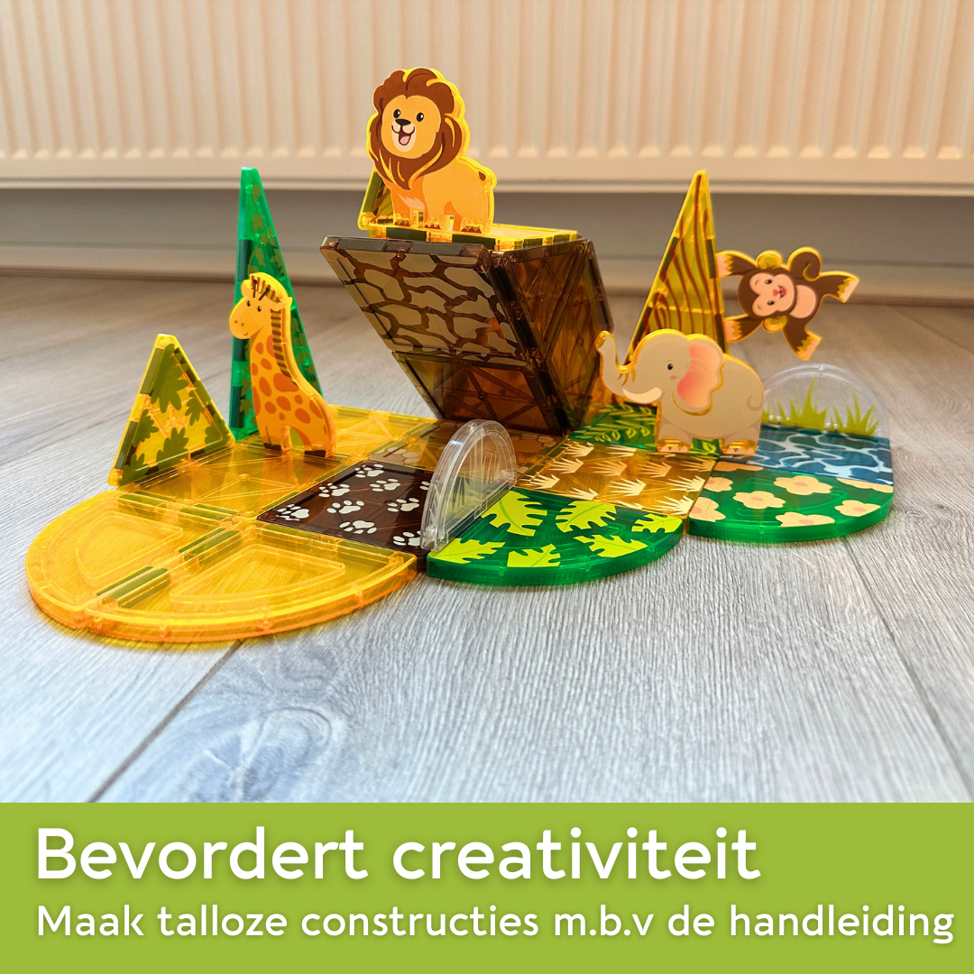 Lardic - Magnetisch Speelgoed Dierentuin Set - Magnetic Tiles - Bouwspeelgoed - Bouwblokken - Magneten Speelgoed