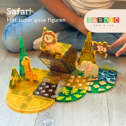 Lardic - Magnetisch Speelgoed Dierentuin Set - Magnetic Tiles - Bouwspeelgoed - Bouwblokken - Magneten Speelgoed