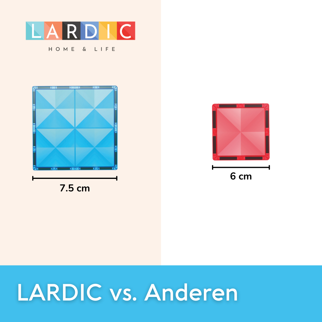 Lardic - Magnetisch Speelgoed Frozen Ice Set - Magnetic Tiles - Bouwspeelgoed - Bouwblokken - Magneten Speelgoed - Magnetische Tegels - Magna - Bouwstenen - Montessori Speelgoed - Educatief Constructie Speelgoed
