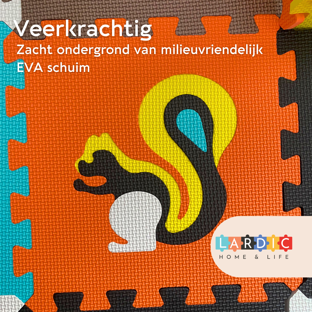 Lardic Speelmat - Babygym – Puzzelmat - 150 x 150 cm - Inclusief Opbergtas - 3+ jaar