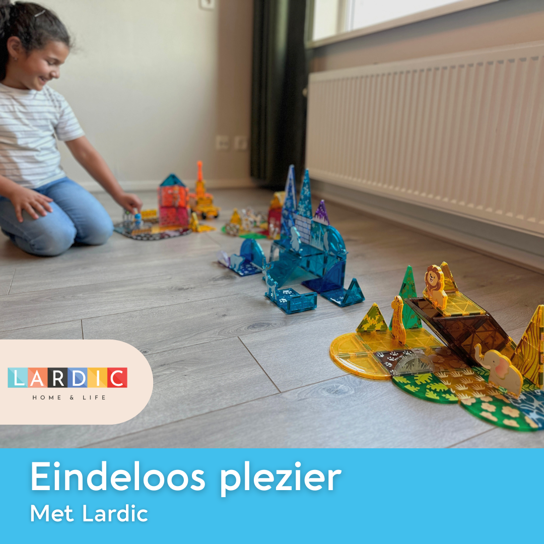 Lardic - Magnetisch Speelgoed Frozen Ice Set - Magnetic Tiles - Bouwspeelgoed - Bouwblokken - Magneten Speelgoed - Magnetische Tegels - Magna - Bouwstenen - Montessori Speelgoed - Educatief Constructie Speelgoed