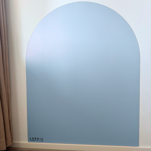 Lardic Magnetische Muursticker - Krijtbord - Boogvorm - Lichtblauw - B80 x H100 cm