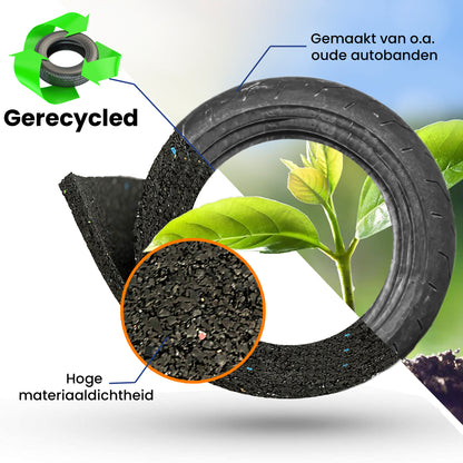 Lardic Anti Trillingsmat Wasmachine en Wasdroger - 61 x 61 CM (8MM Dik) - Geluidsdempende Antislip Mat - Rubber Mat Trillingsdempers
