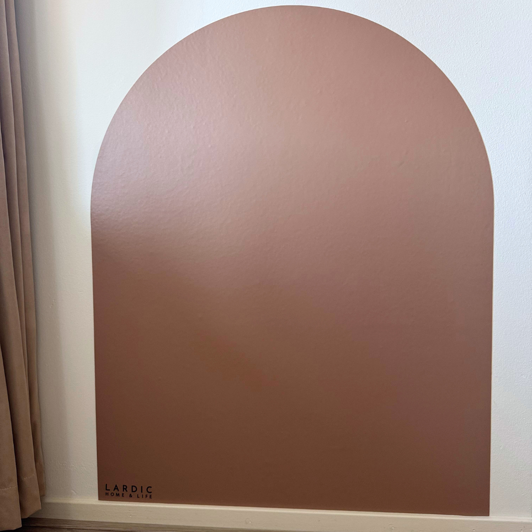 Lardic Magnetische Muursticker - Krijtbord - Boogvorm - KameelRoze - B80 x H100 cm
